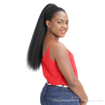 Yaki Synthetic Kinky Straight Ponytails Hair Extensions With Drawstring  Ponytails for Black women
